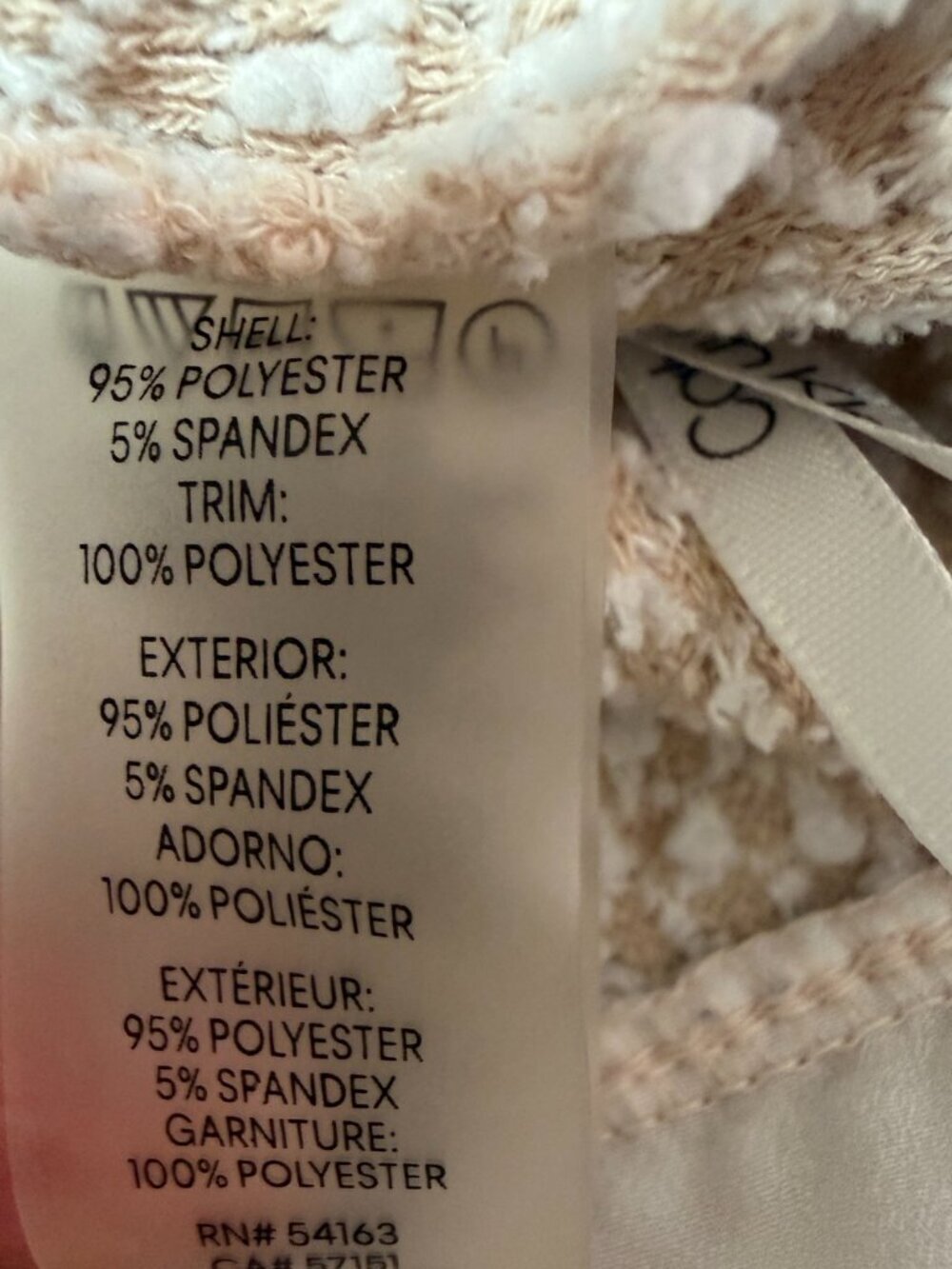 Calvin Klein Blush Pink Bouclé Layered Hem Sweater XL | Textured Knit Career Chi - Picture 9 of 10